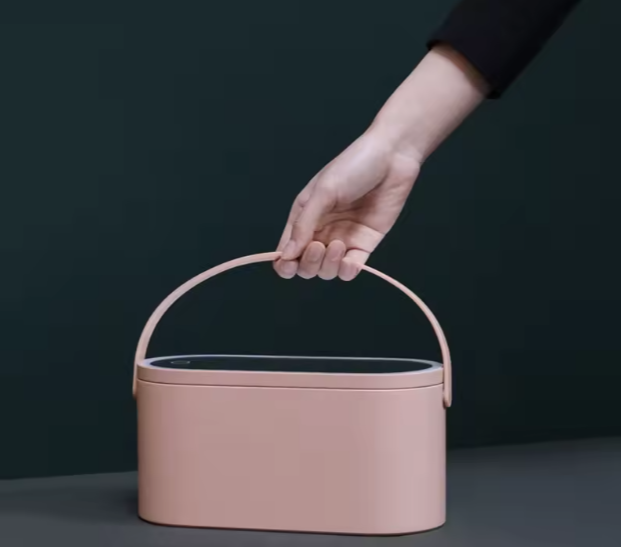 Portable LED Light Storage Box Beauty And Makeup Mirror