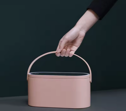 Portable LED Light Storage Box Beauty And Makeup Mirror